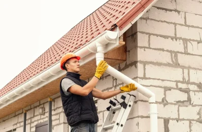 Pose et remplacement de gouttières au Tallud